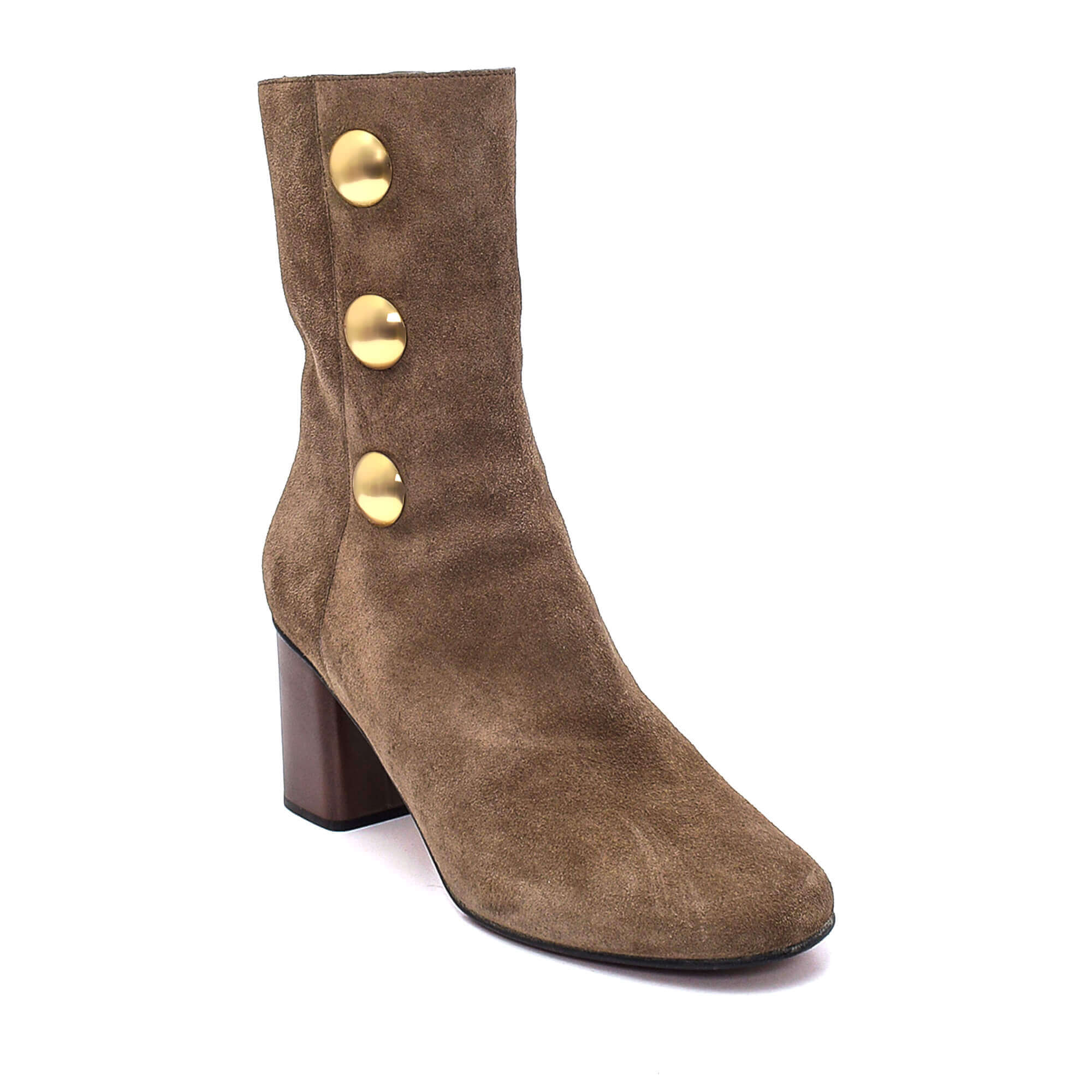 Chloe - Light Brown Suede Orlando Ankle Boots